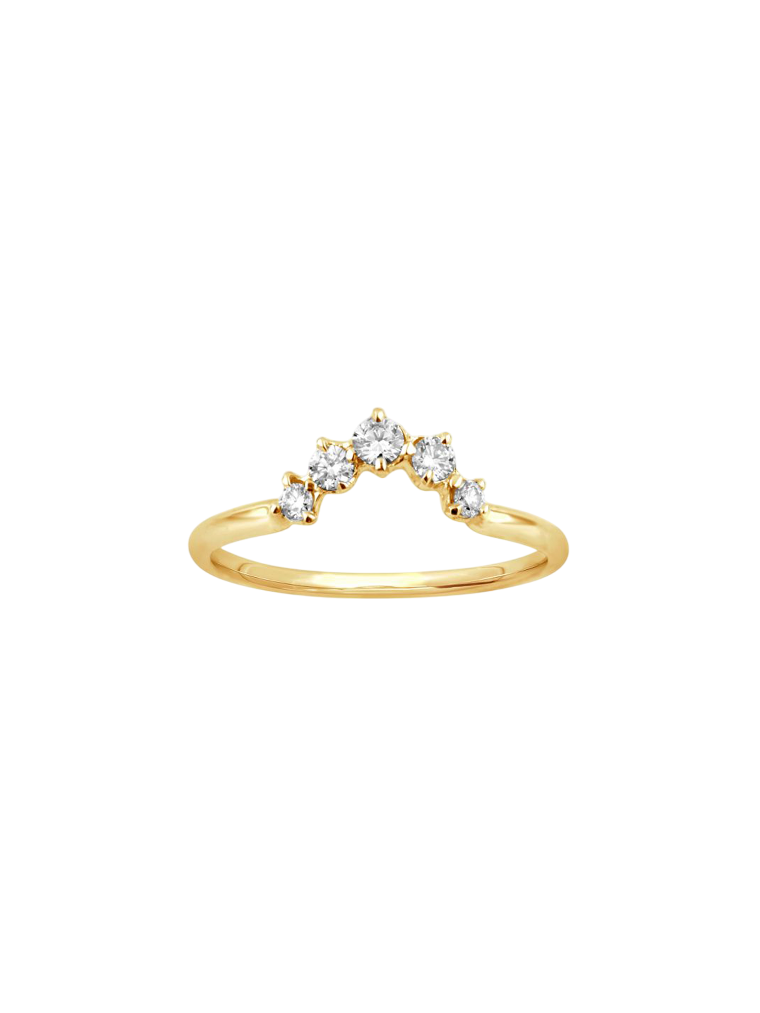 Lily diamond crown ring